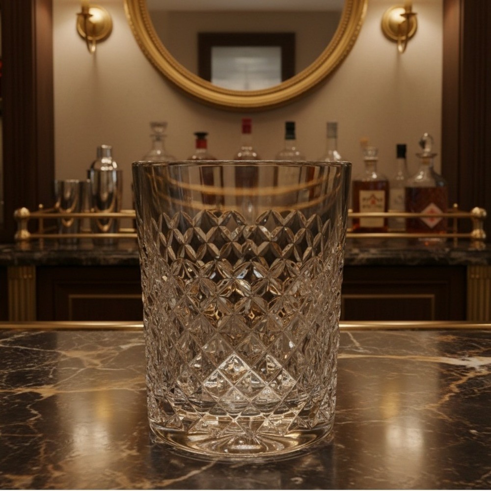 Vintage WATERFORD Crystal ALANA Double Old Fashioned Glass 4 3/8" Tumbler